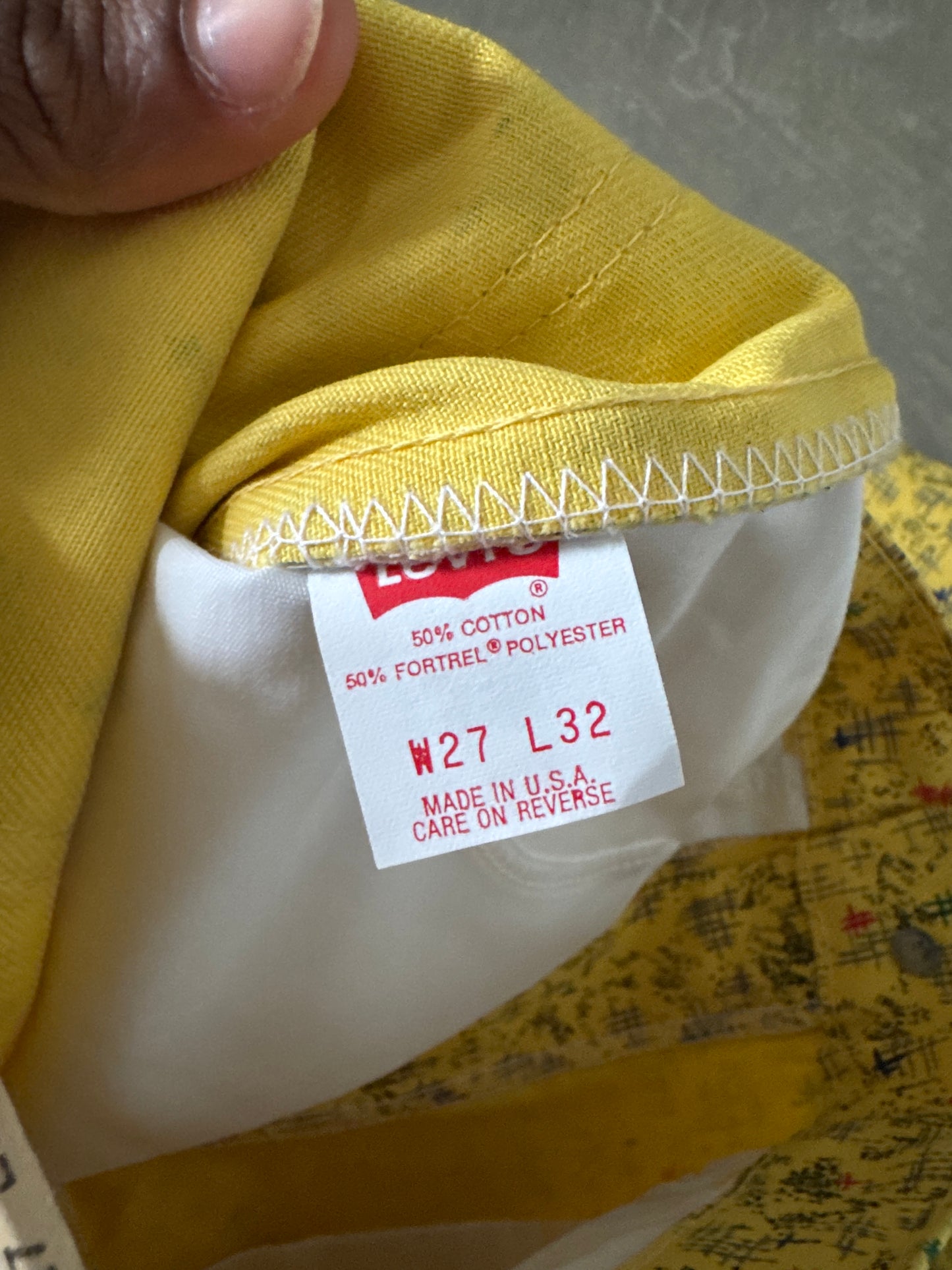 Vintage Levi’s 505 1998 Streetbrights Yellow Jeans