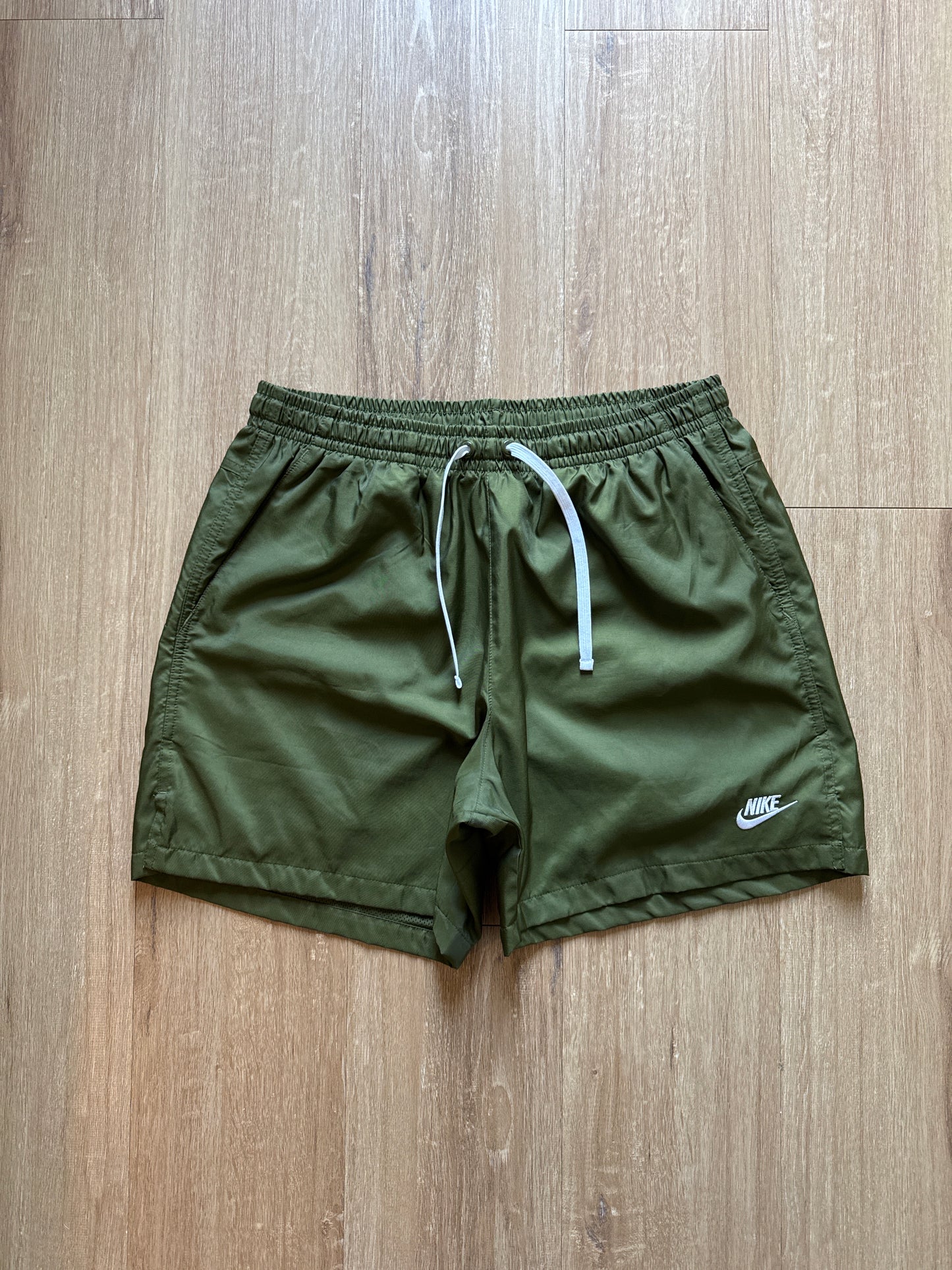 Nike Olive Green Logo Shorts