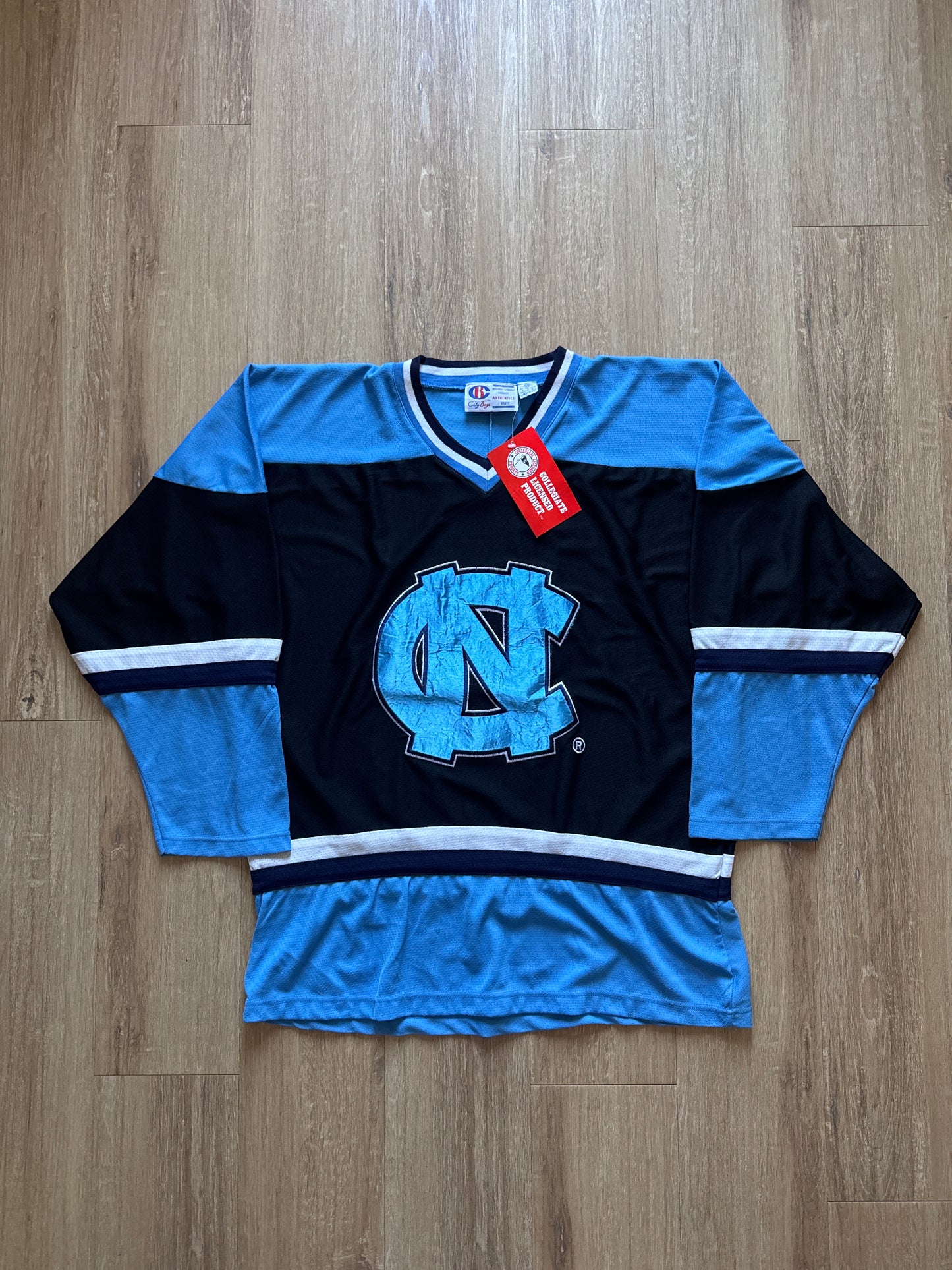 Vintage 90s City Boy Collegiate Sportswear University Of North Carolina At Chapel Hill Tar Heels Hockey Jersey