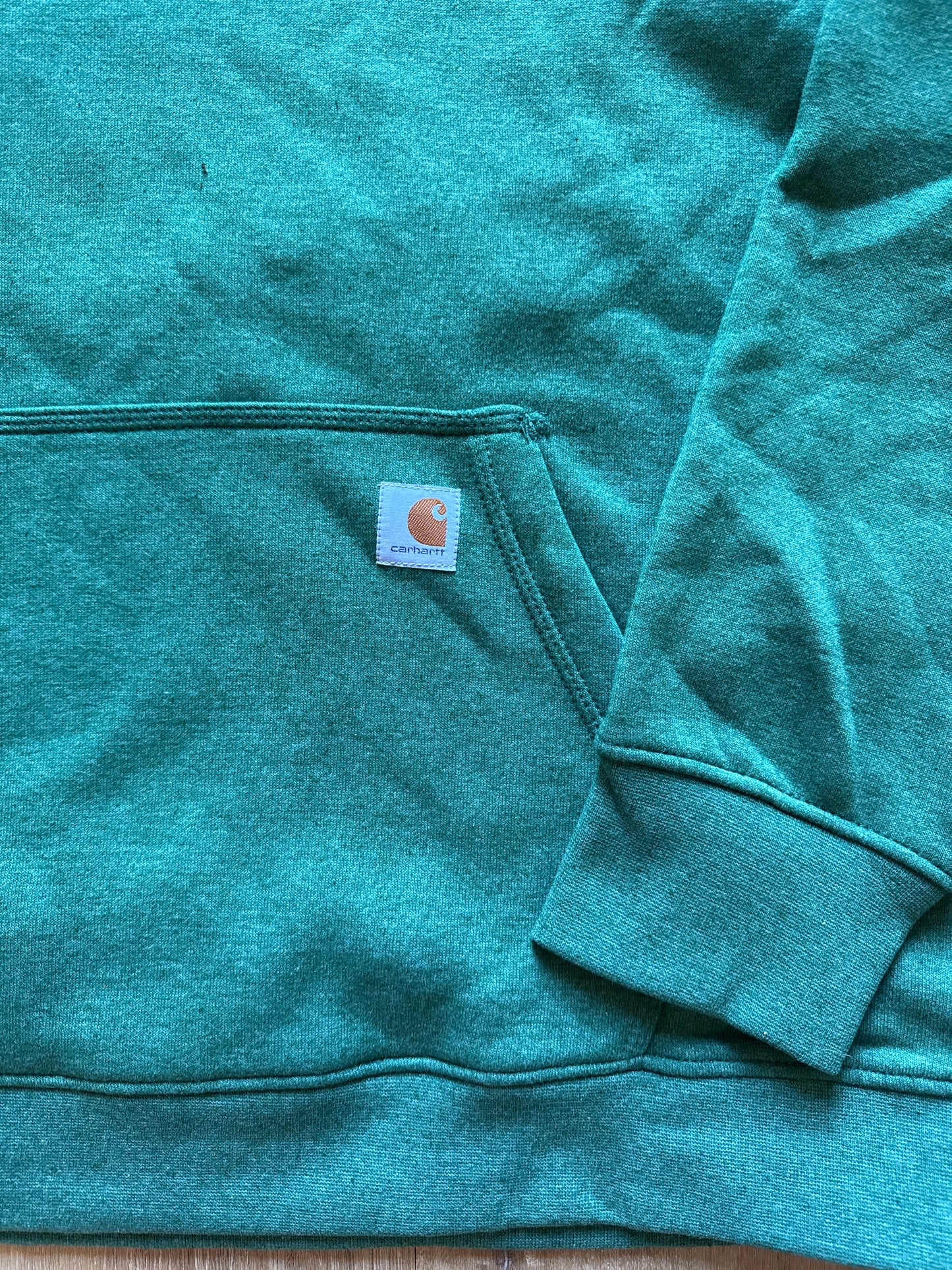 Carhartt Women’s Relaxed Fit Green Logo Hoodie