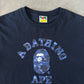 A Bathing Ape Bape Blue Camo College Logo Tee
