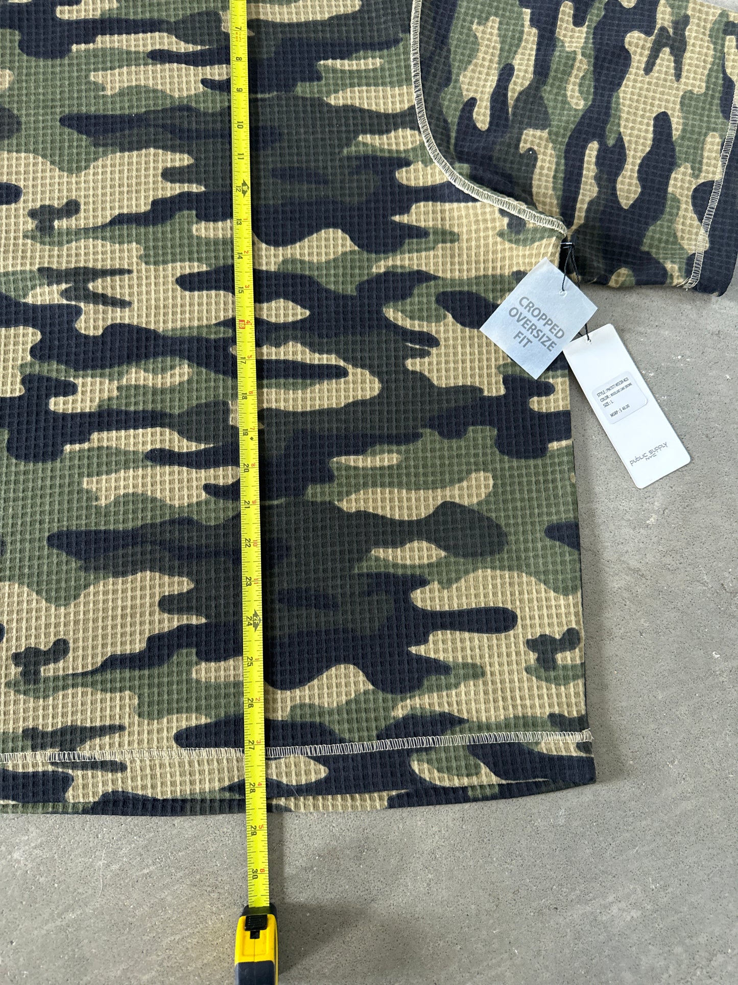 Public Supply NYC Woodland Camo Oversized Cropped Fit Tee