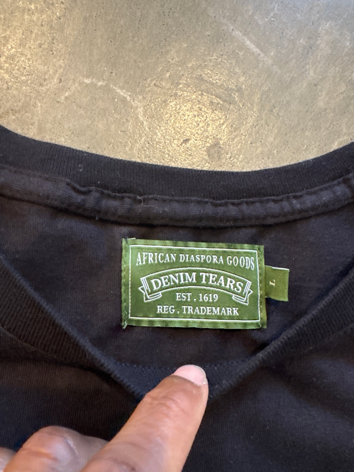 Denim Tears Seasonal Biblical Black Tee