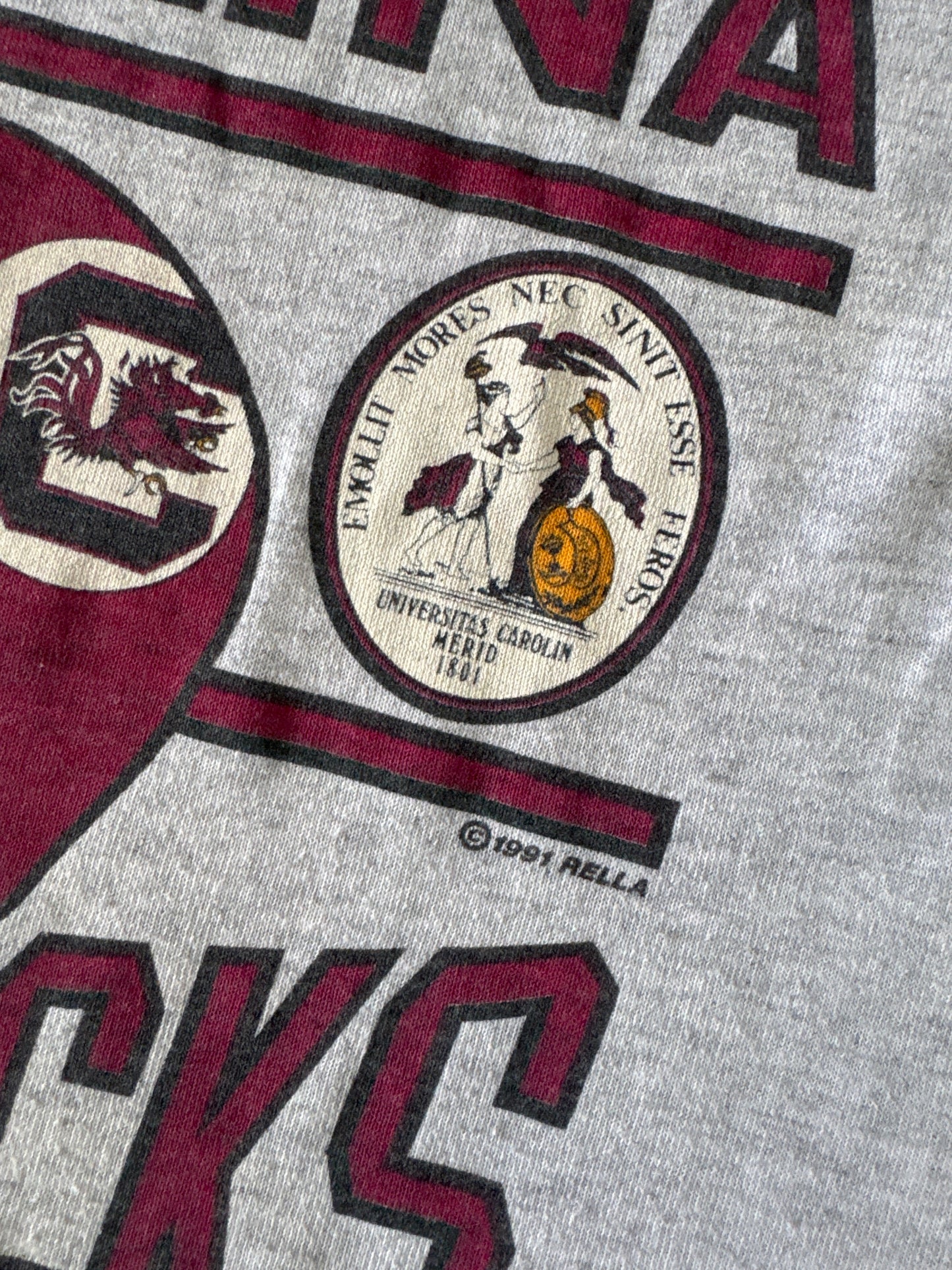 Vintage 1991 University Of South Carolina Gamecocks Football Tee