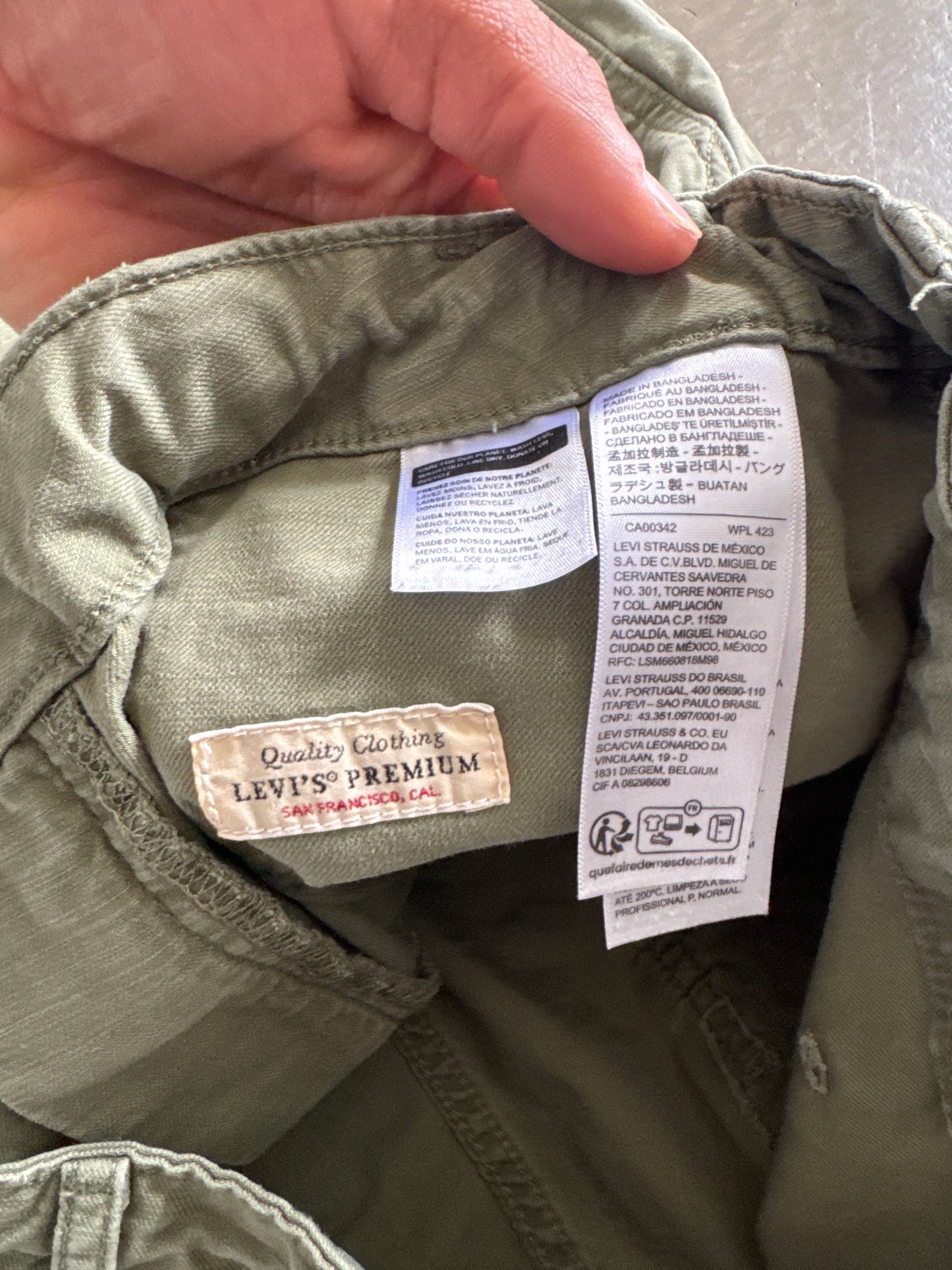 Levi’s Loose Straight Surplus Trousers Green Khaki Pants