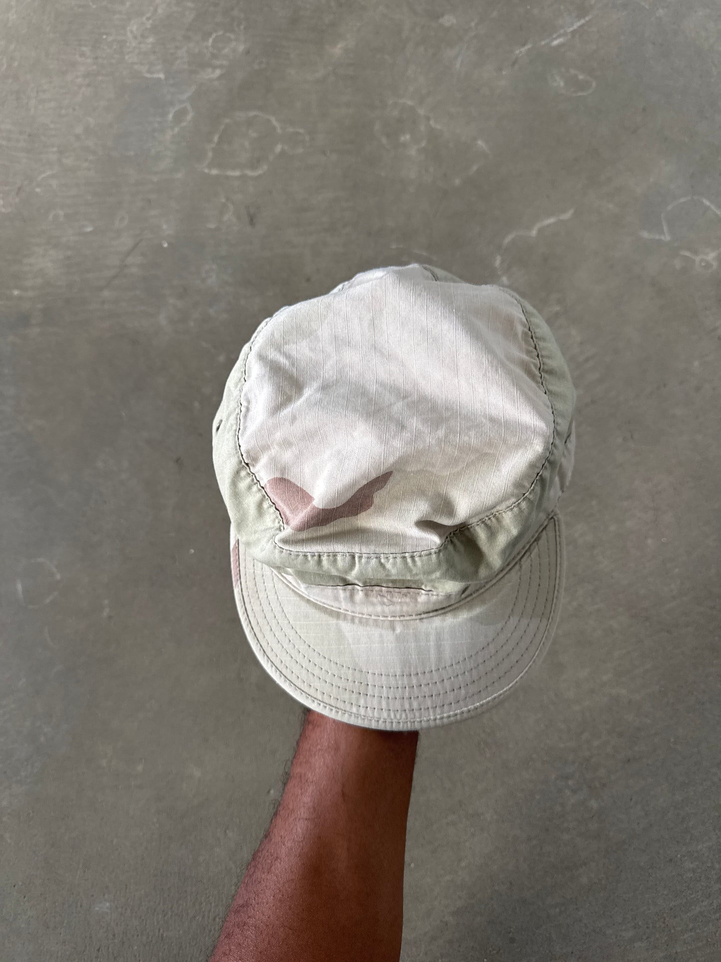 Vintage US Military BDU Combat Patrol Sunfaded Cadet Cap Hat