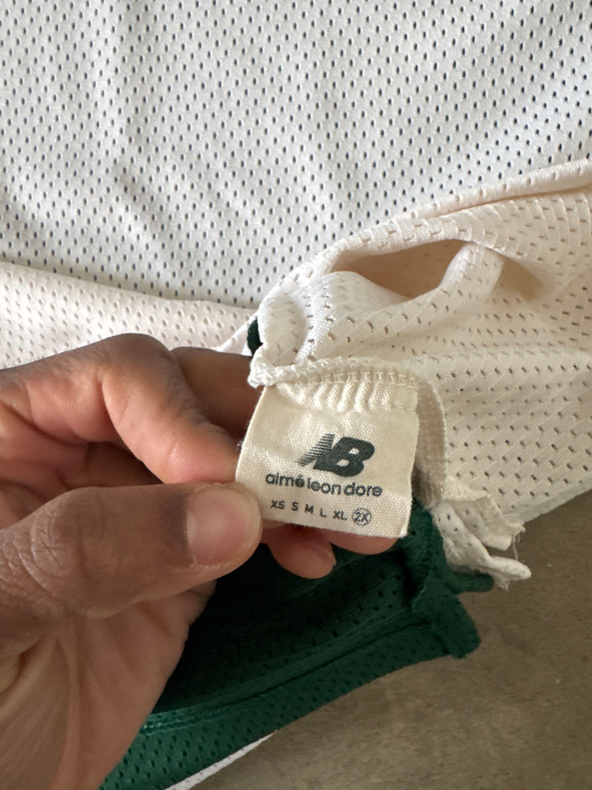 Aime Leon Dore x New Balance Sonny NY White/Green Reversible Jersey