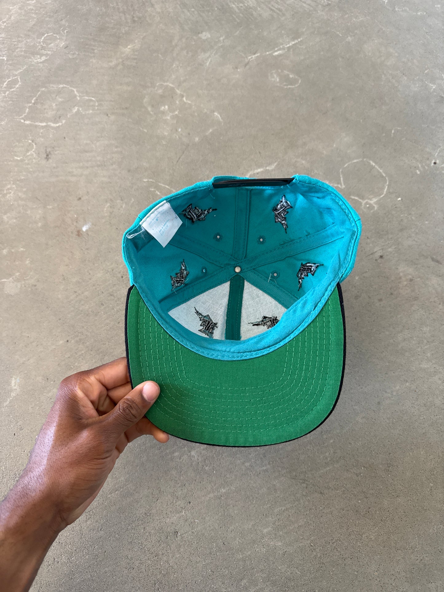 Vintage 90s Signature Sportswear Florida Marlins Snapback Hat