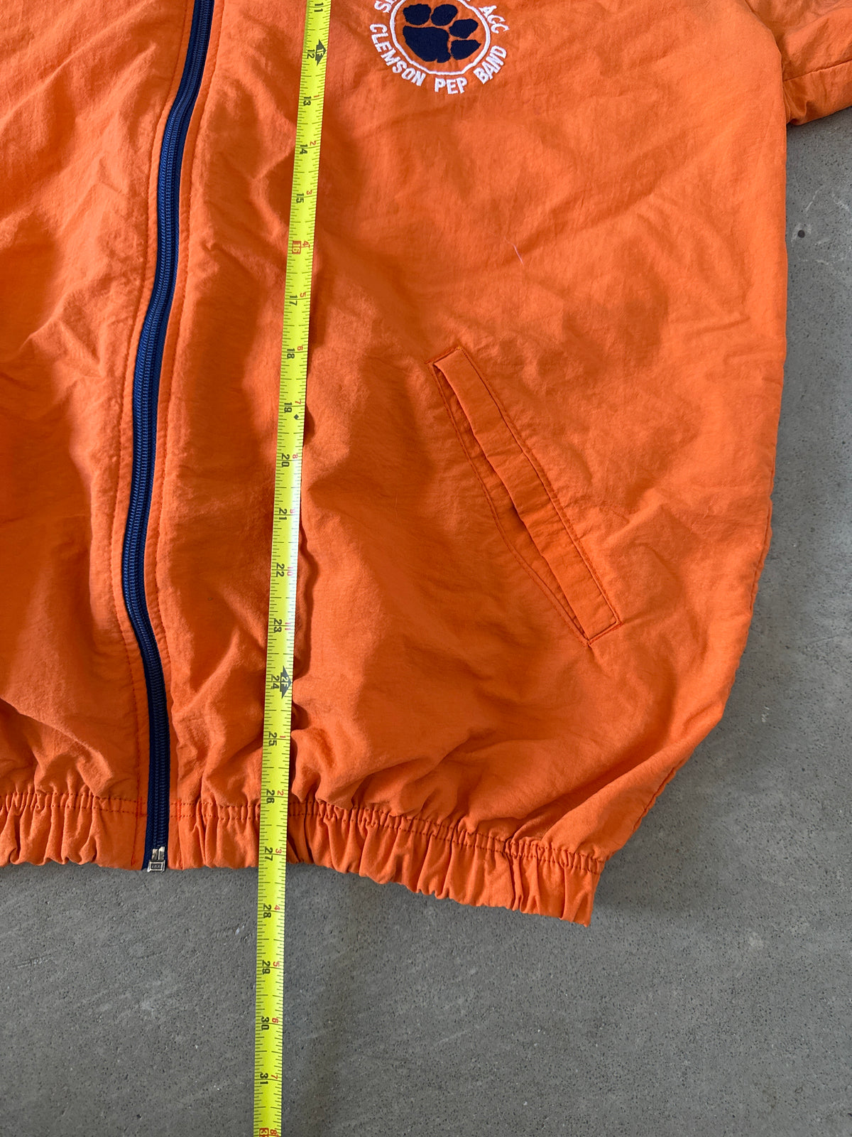 Vintage 90s Clemson University Tigers Pep Band Windbreaker Jacket