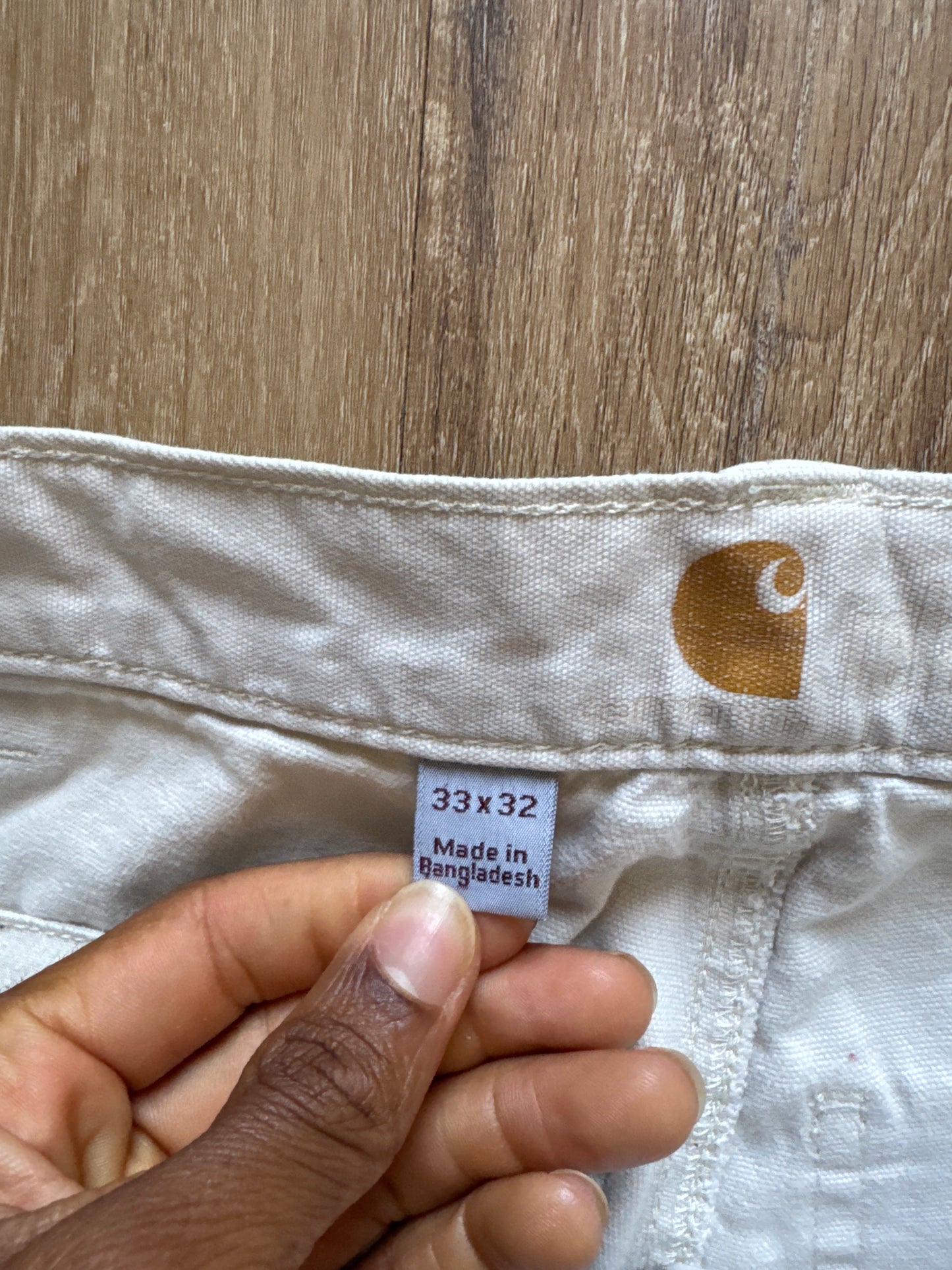Carhartt Relaxed Fit Cream Double Knee Carpenter Pants