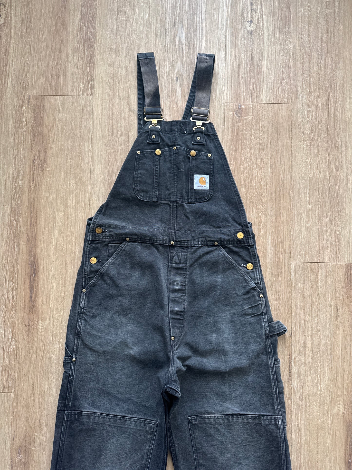 Vintage Carhartt Sun Faded Black Overalls