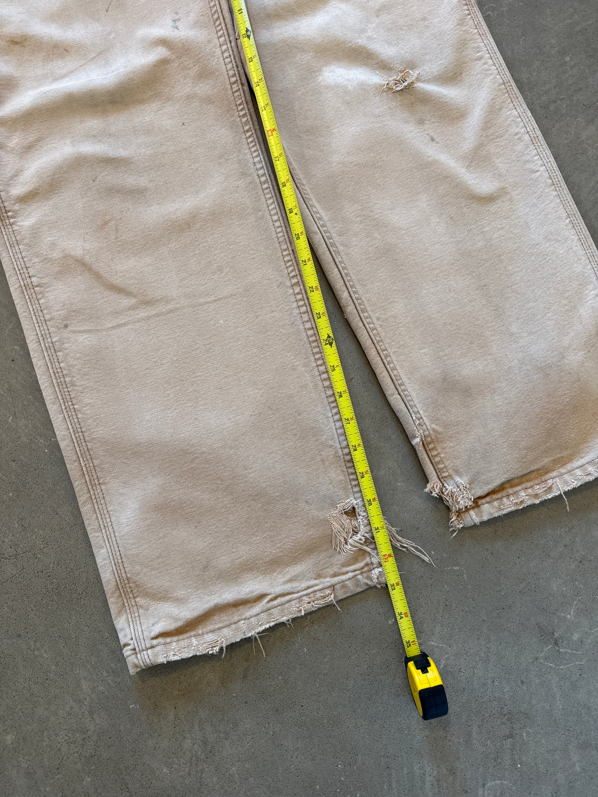 Vintage Carhartt Faded Distressed Tan Carpenter Pants