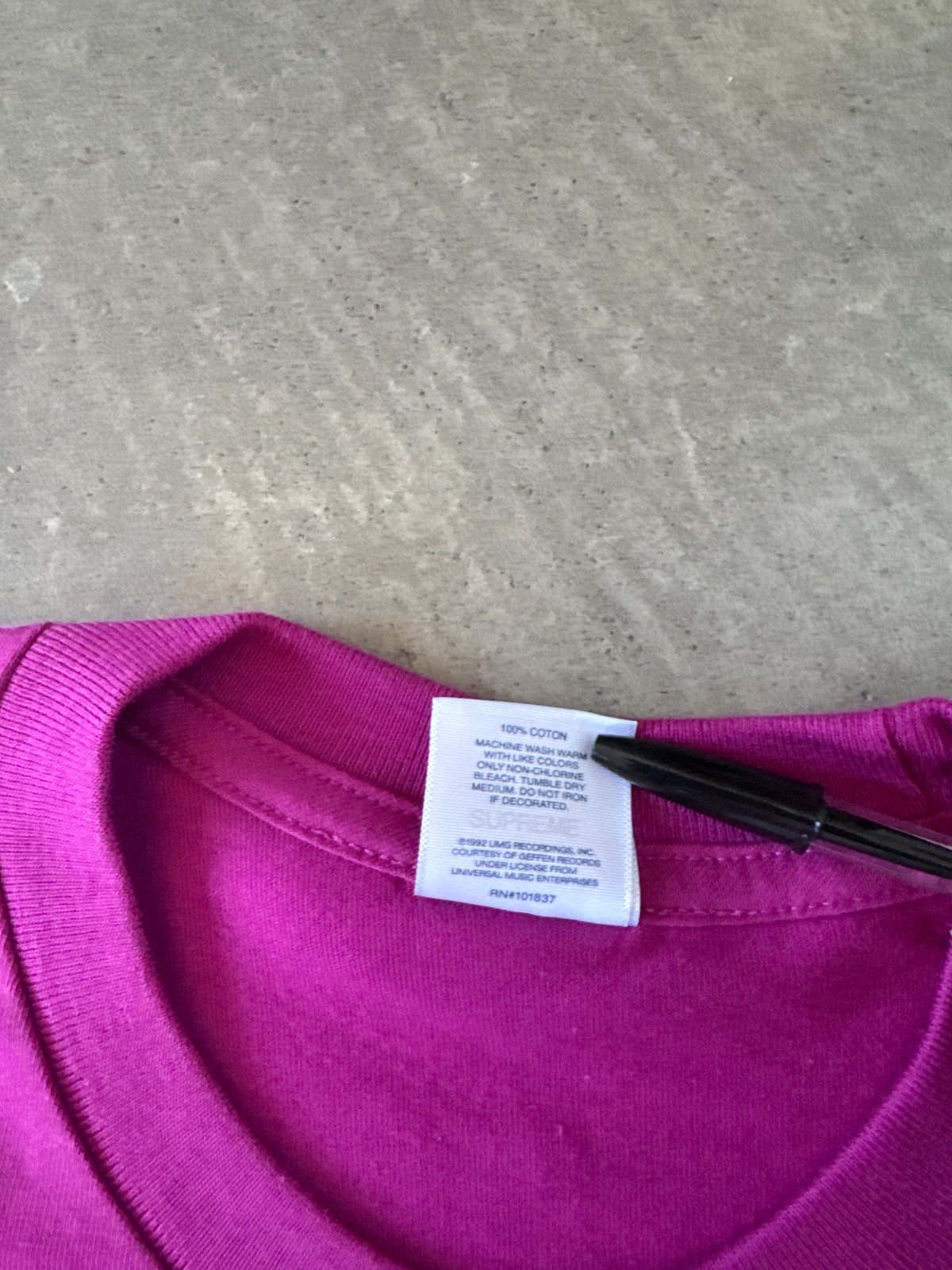 Supreme Mary J. Blige Magenta Tee