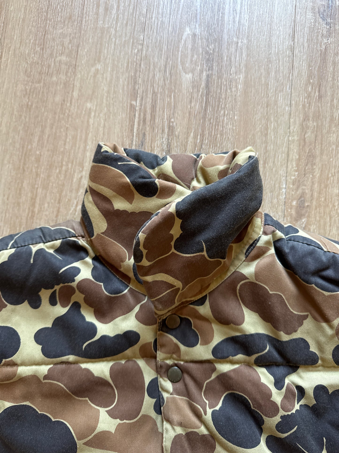 Vintage 80s Pro Advantage Duck Camo Reversible Puffer Vest