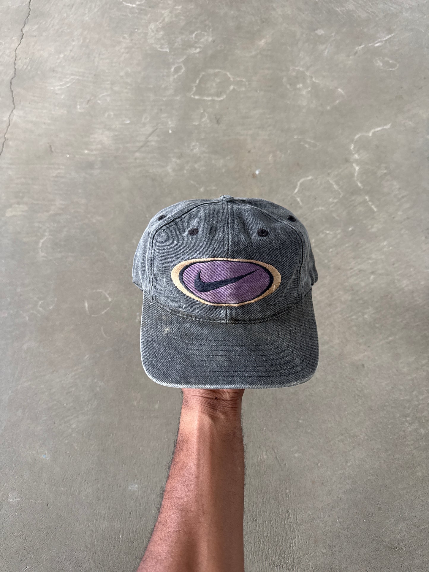Vintage 90s Nike Faded 3D Swoosh Strapback Hat