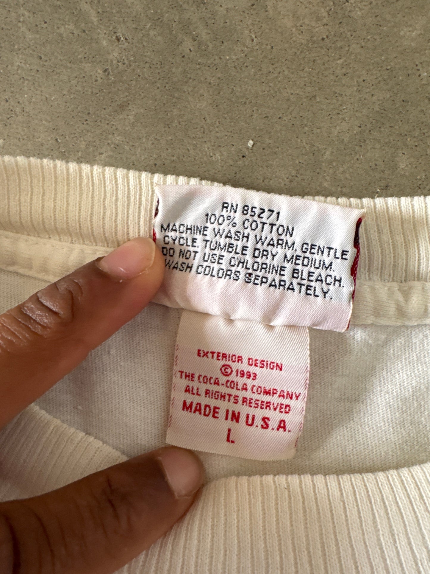 Vintage 1993 Coca Cola Sold Here Tee