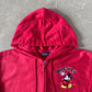 Vintage Disney Mickey Mouse Fleece Embroidered Hooded Zip Up