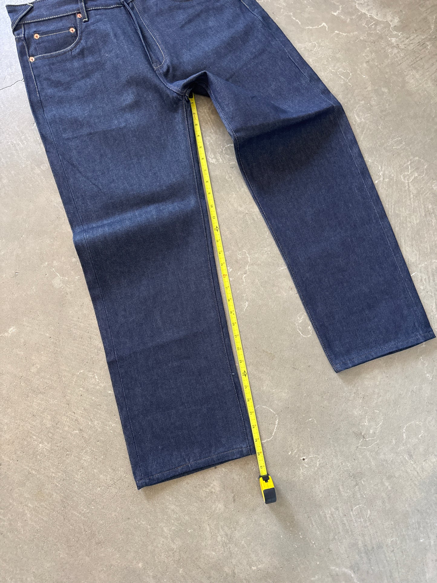 Evisu Japanese Yellow Wave Art Selvedge Denim Jeans