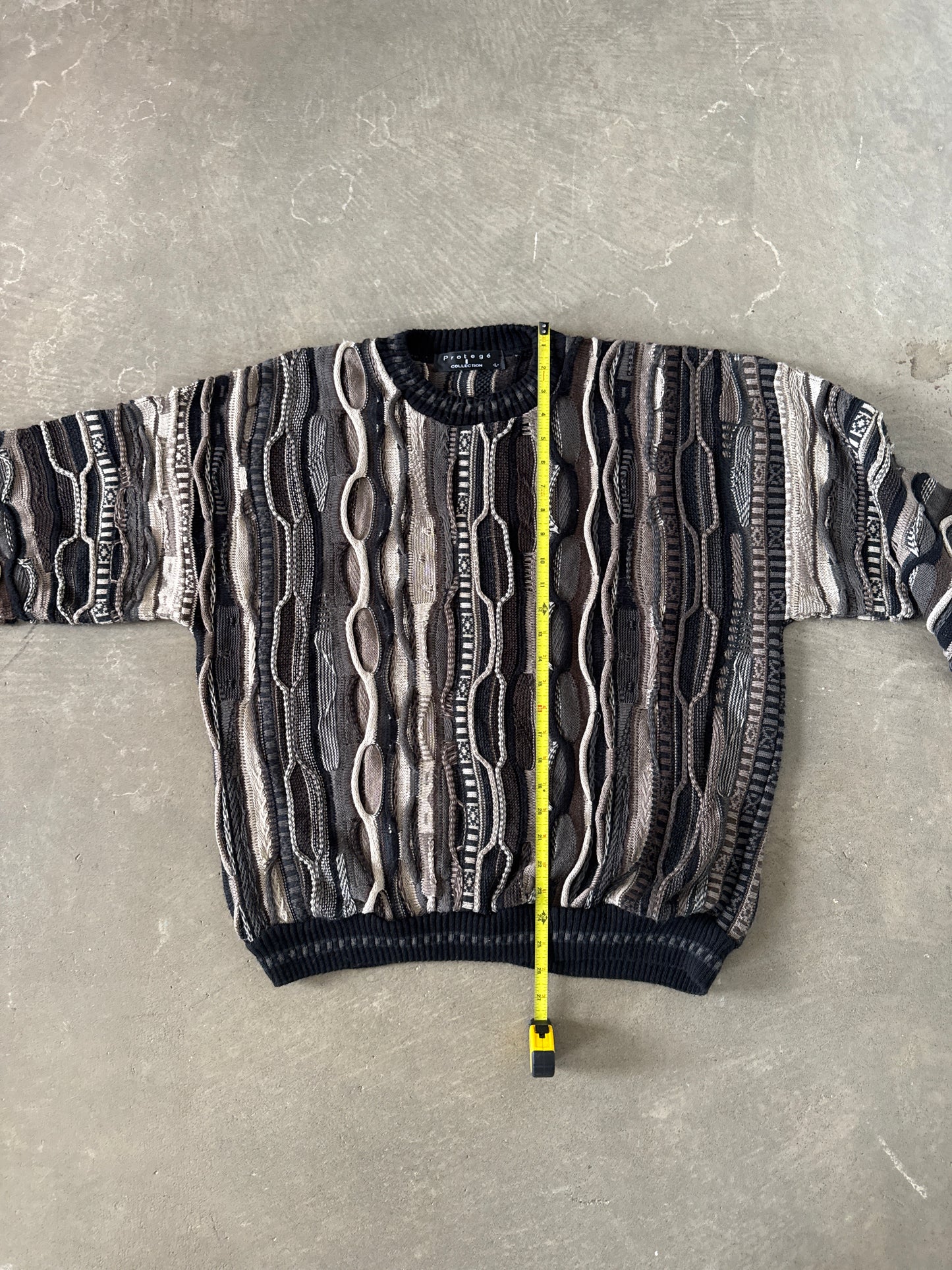 Vintage 90s Protegé Chain Knit Coogi Style Sweater