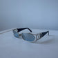 Vintage 90s Hip Hop Style Blue Tint Shades Glasses