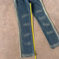 Vintage Y2K Women’s Enyce Low Rise Bleach Stripe Denim Jeans