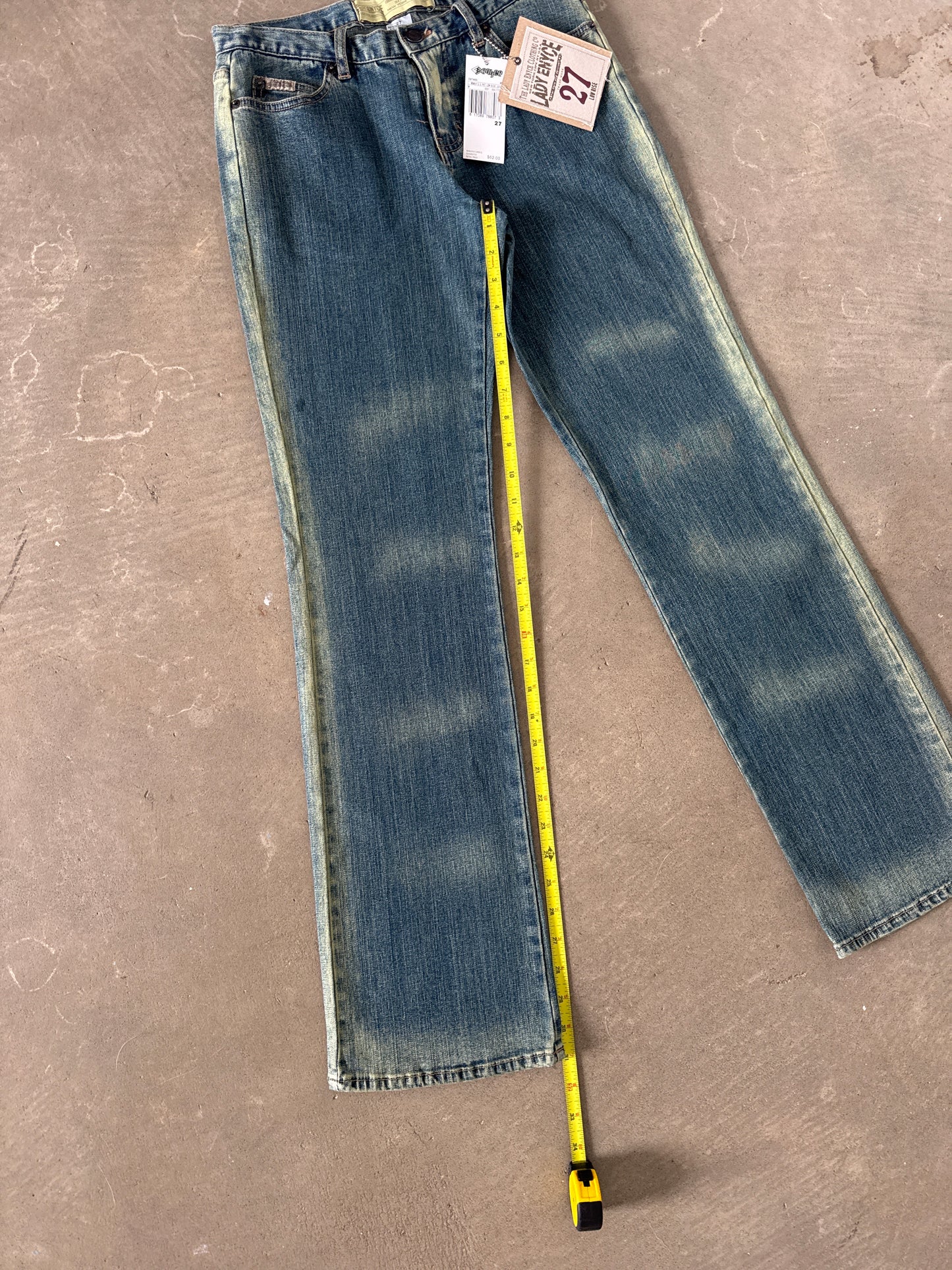 Vintage Y2K Women’s Enyce Low Rise Bleach Stripe Denim Jeans