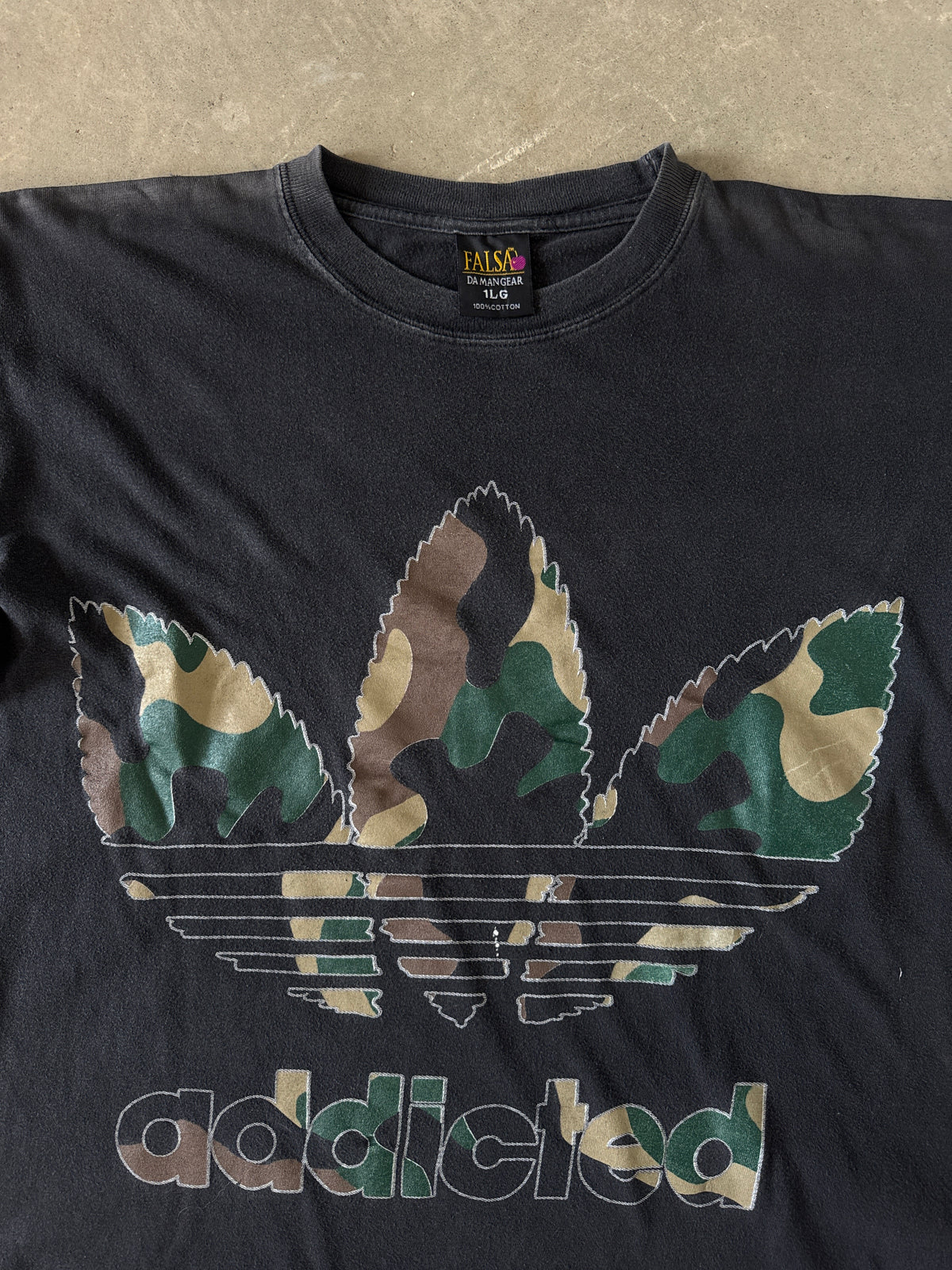 Vintage Adidas Addicted Parody Tee