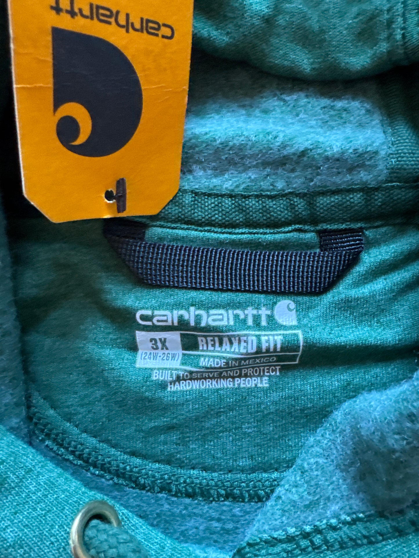 Carhartt Women’s Relaxed Fit Green Logo Hoodie