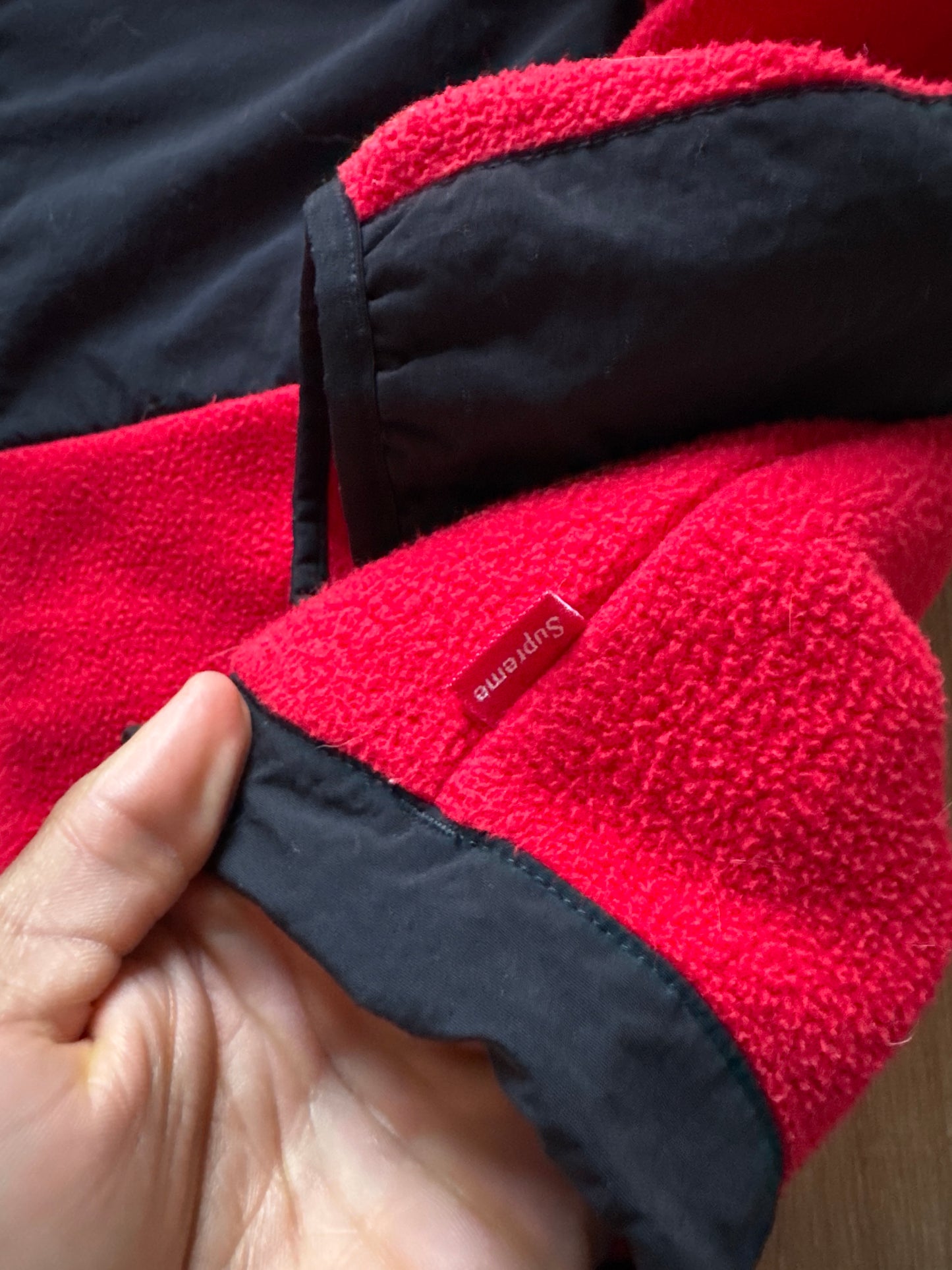 Supreme The North Face Arc Logo Denali Fleece Red SS19 Jacket