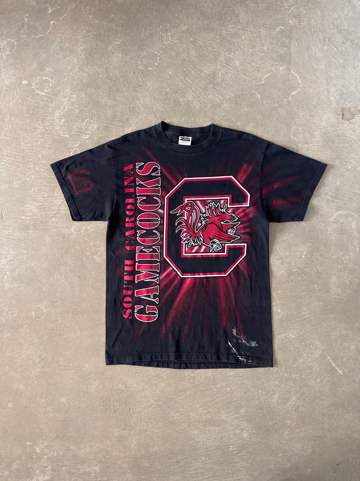 Vintage 90s University Of South Carolina Gamecocks Shadow All Over Print Tee