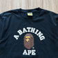 A Bathing Ape Bape Black Logo Tee