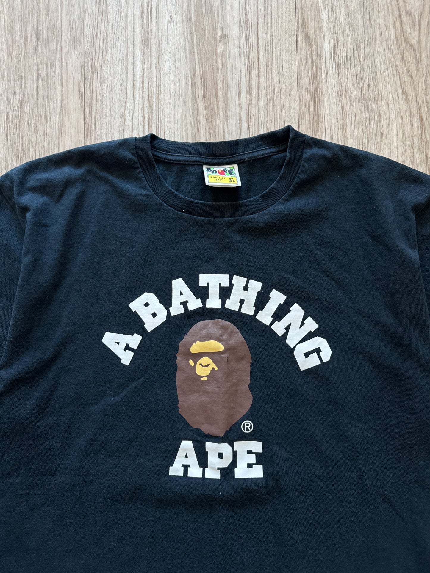 A Bathing Ape Bape Black Logo Tee