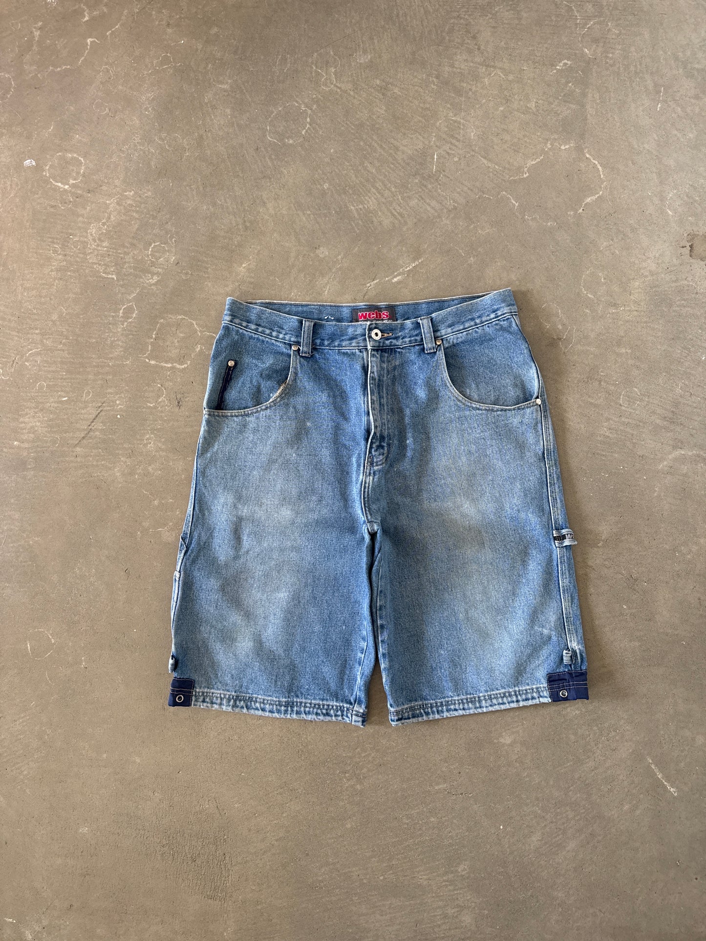 Vintage Webs Baggy Denim Jean Shorts