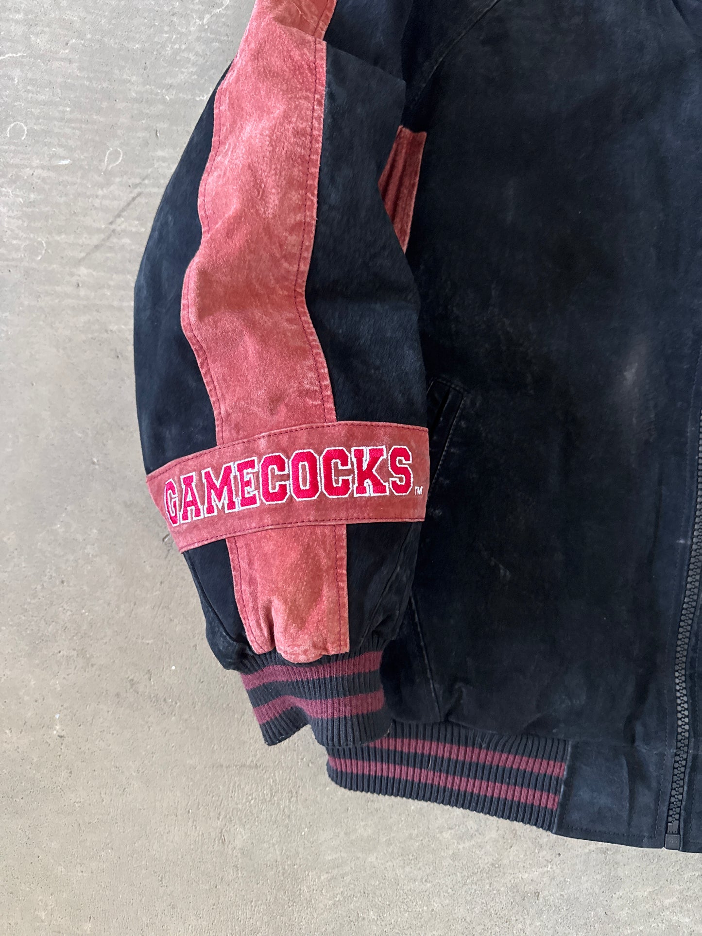 Vintage 90s University Of South Carolina Gamecocks Suede Leather Varsity Jacket