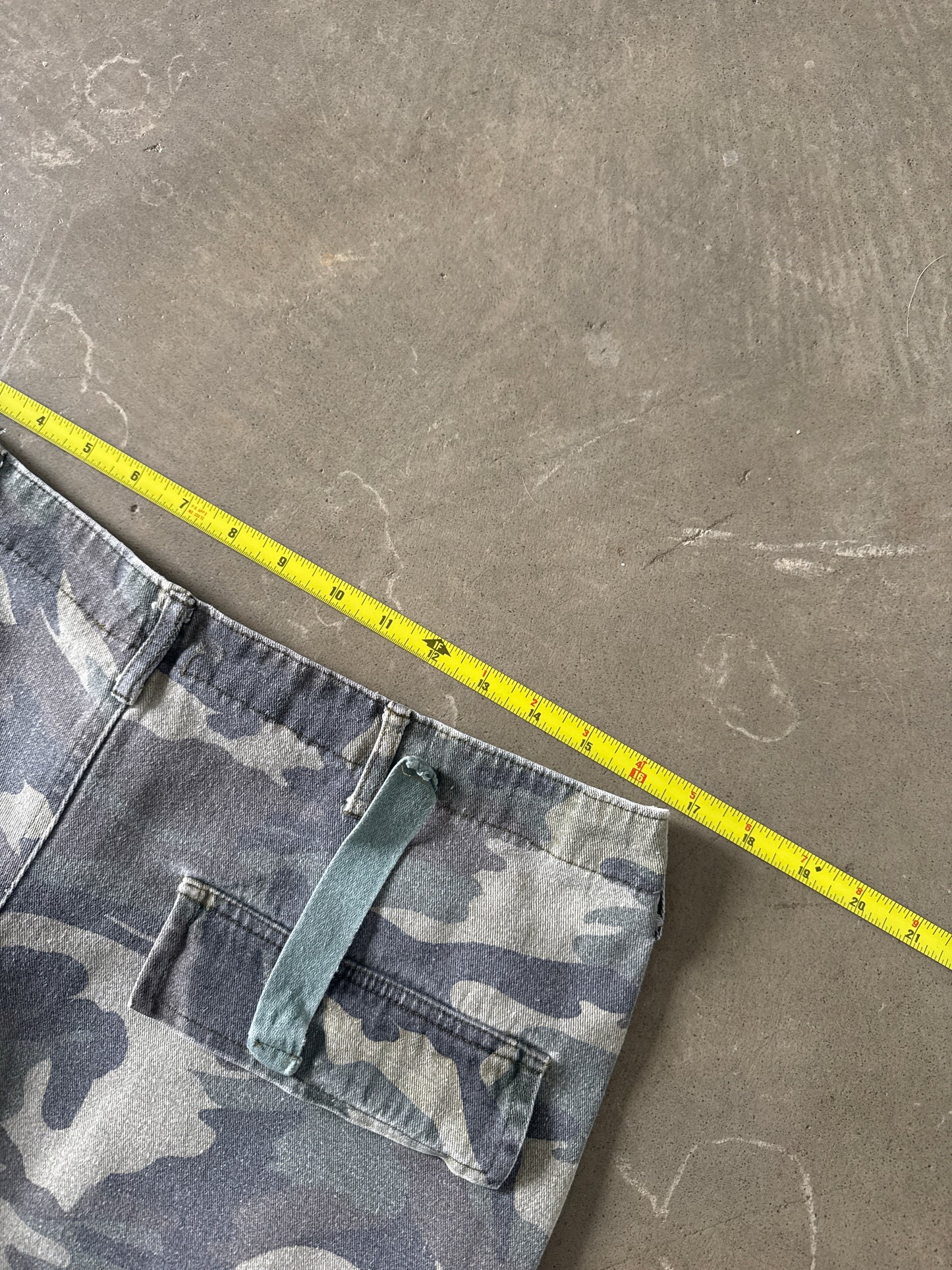 Vintage Distressed Camo Cargo Short