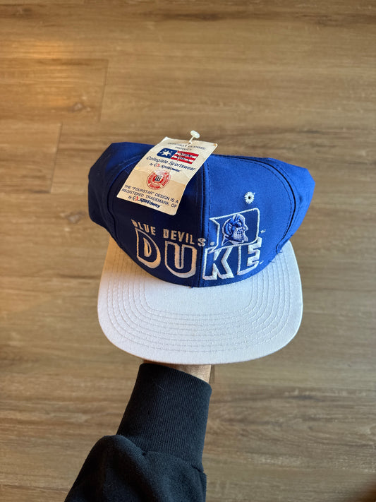 Vintage 90s Super Star Speedway Collegiate Sportswear Duke University Blue Devils Snap Back Hat