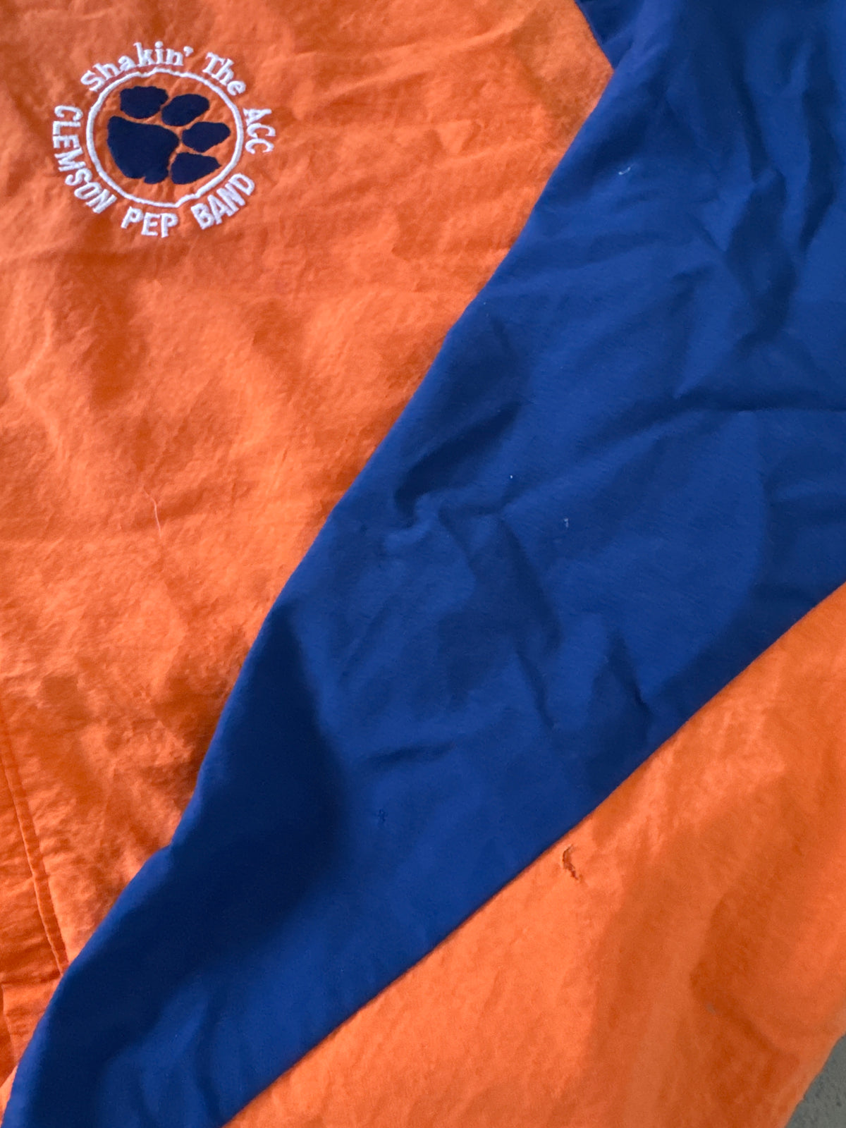 Vintage 90s Clemson University Tigers Pep Band Windbreaker Jacket