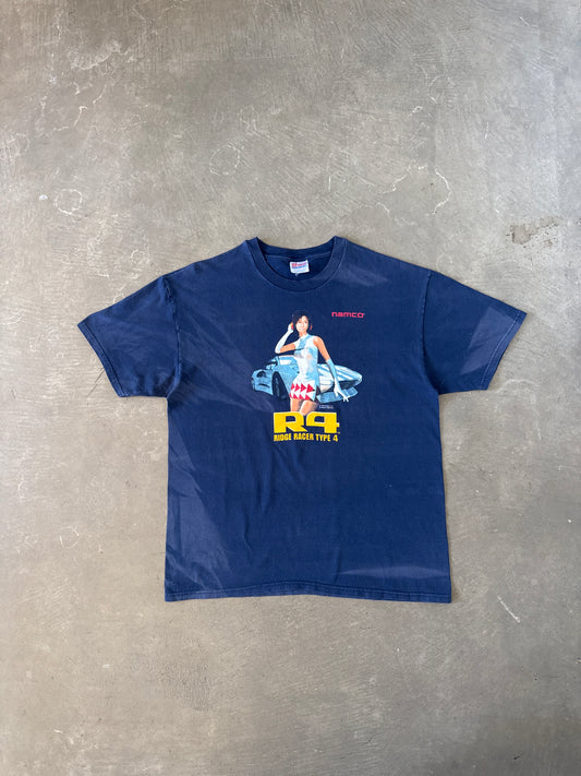 Vintage 1998 Namco R4 Ridge Racer Type 4 Promotional Video Game Tee