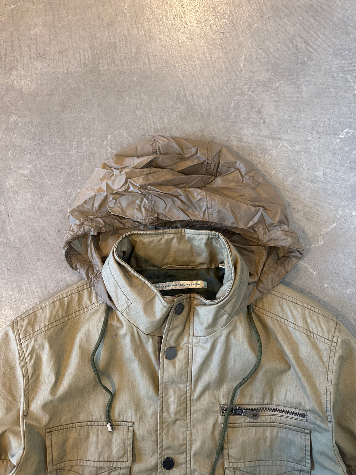 Vintage Tommy Bahama Tribeca Explorer Army Military Pocket Jacket