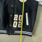 True Religion Black Patch Logo Wool Blend Bomber Jacket
