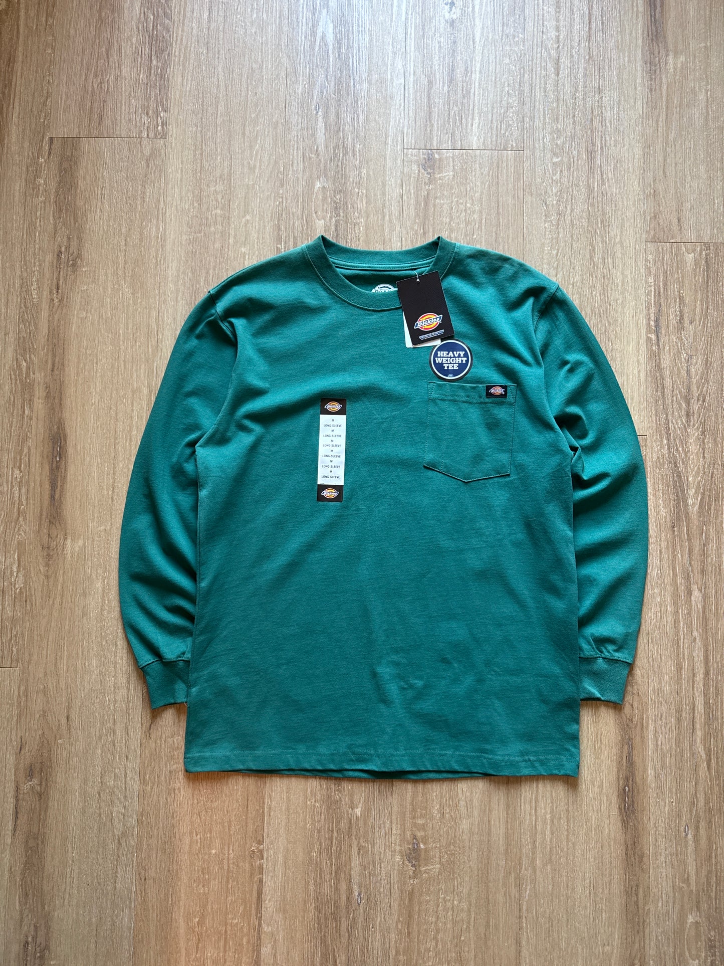 Dickies Chest Pocket Logo Heavyweight Jersey Knit Crew Long Sleeve Tee