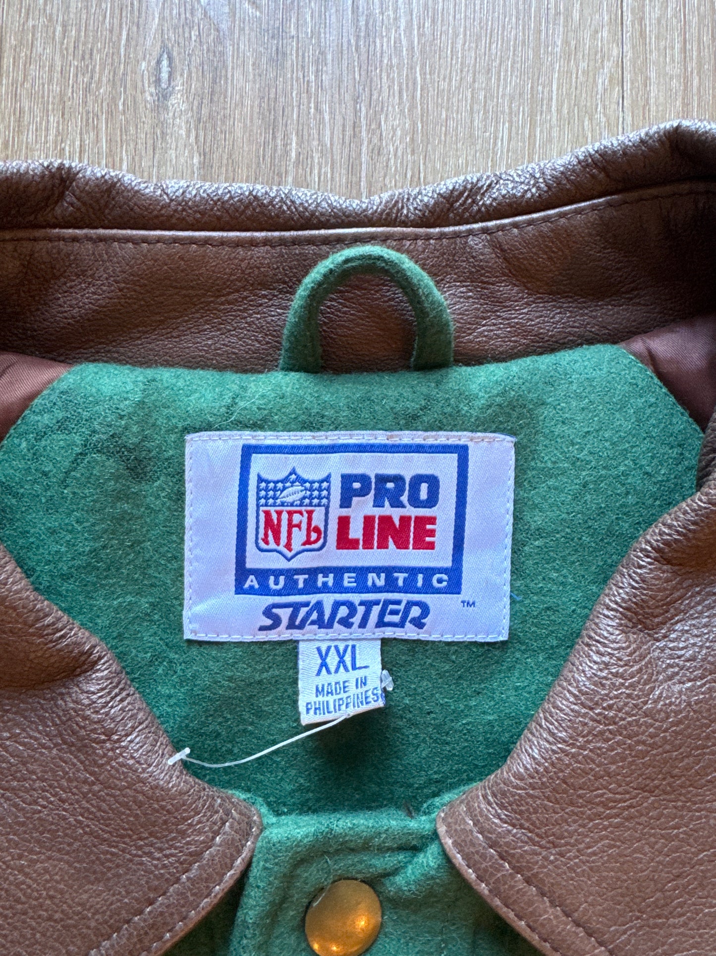 Vintage Starter Pro Line New York Jets Leather Jacket