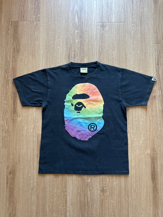 A Bathing Ape Bape Rainbow Big Ape Head Tee