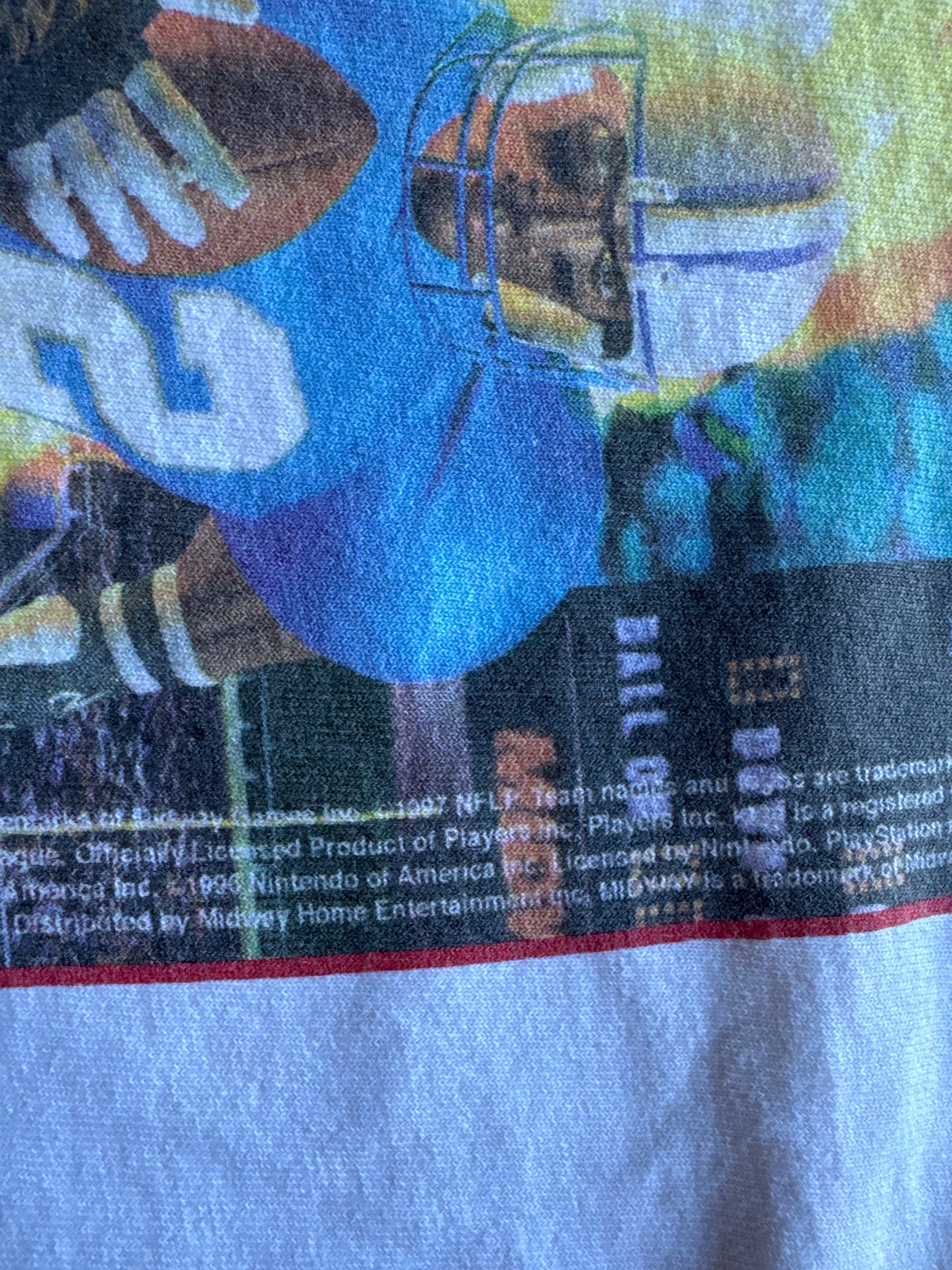 Vintage 1997 NFL Blitz Midway Nintendo PlayStation Game Promo Tee