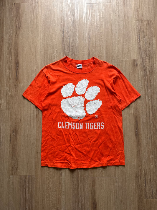 Vintage Bike University Of Clemson Tigers Big Logo Tee
