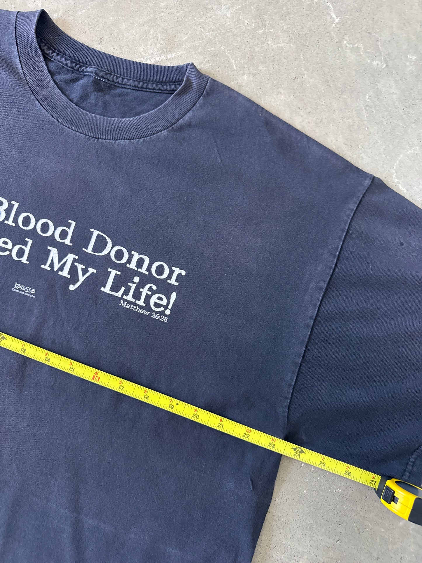 2005 A Blood Donor Saved My Life Matthew 26:28 Jesus Tee