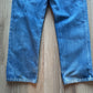 Vintage Distressed Paint Splatter Blue Denim Jeans