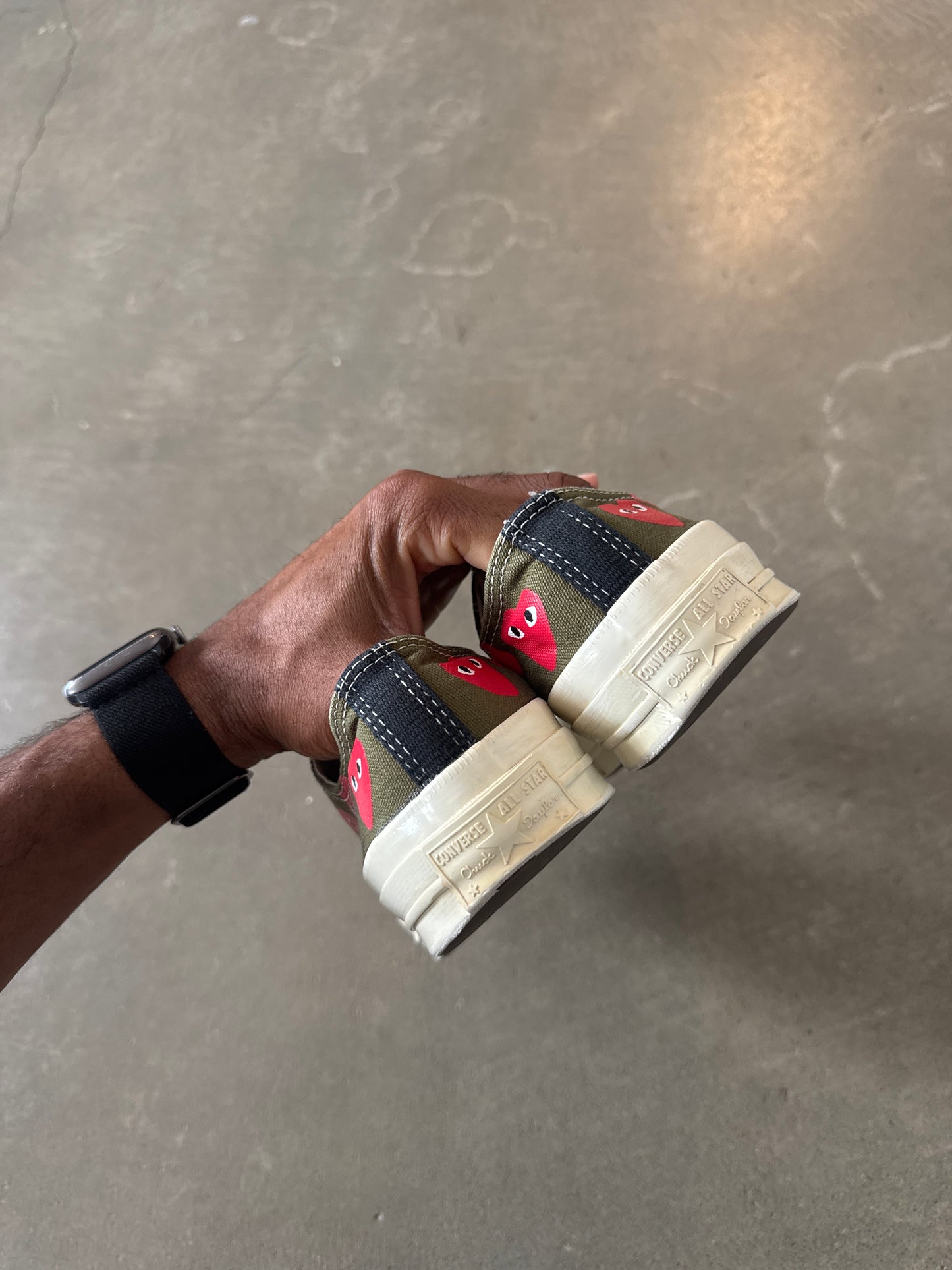 Converse Comme Des Garçon CDG Chuck Taylor All Star 70 Ox Multi Heart Green