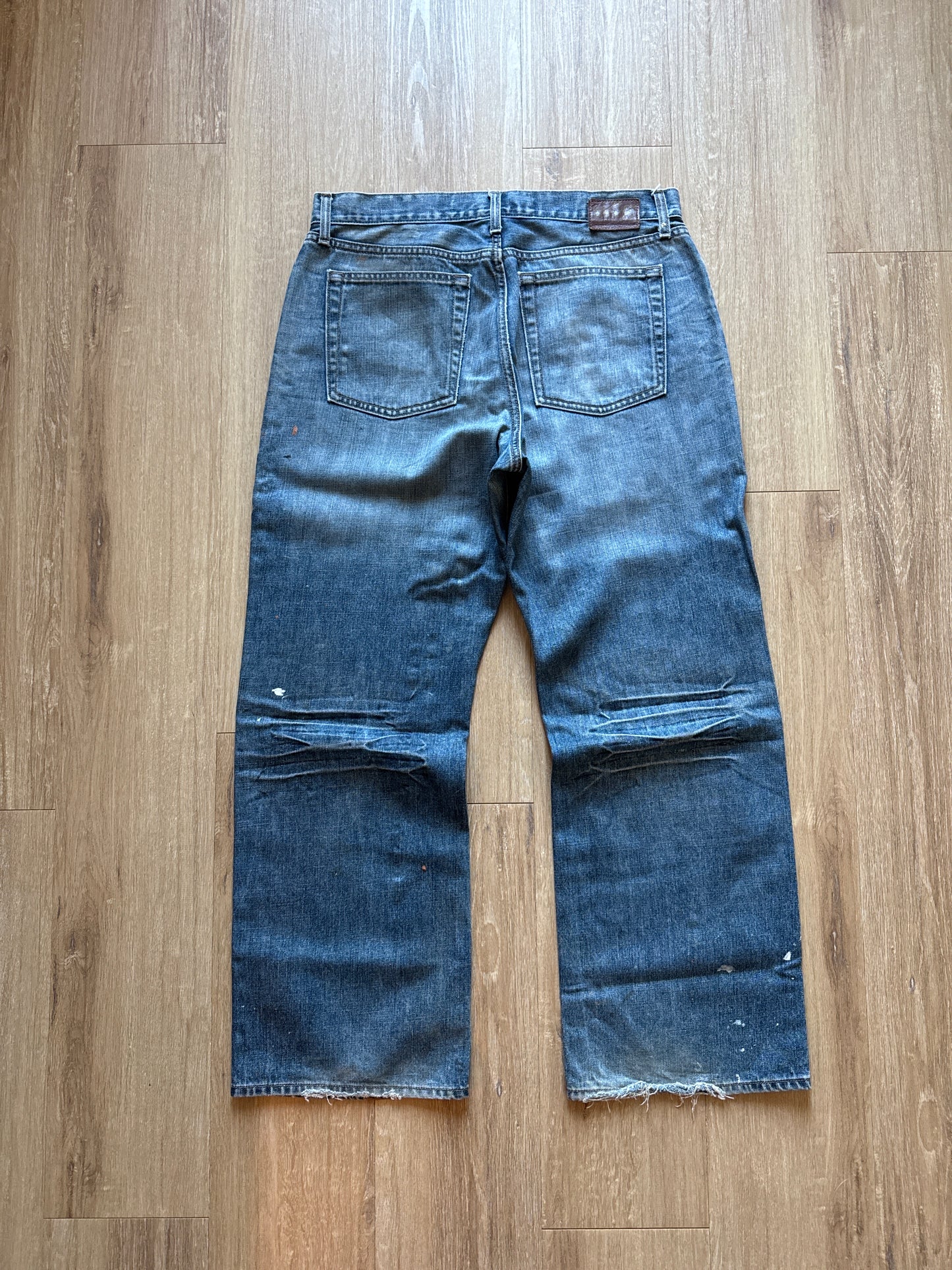 Vintage Gap Loose Fit Distressed Paint Splatter Denim Jeans
