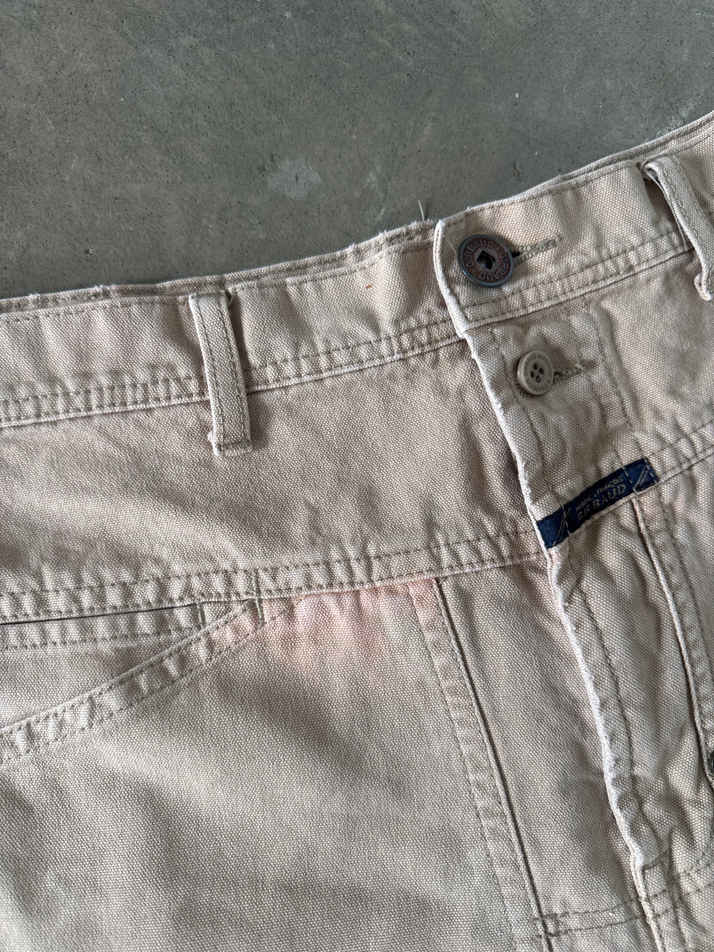 Vintage Marithe Francois Girbuad Light Tan Baggy Long Shorts